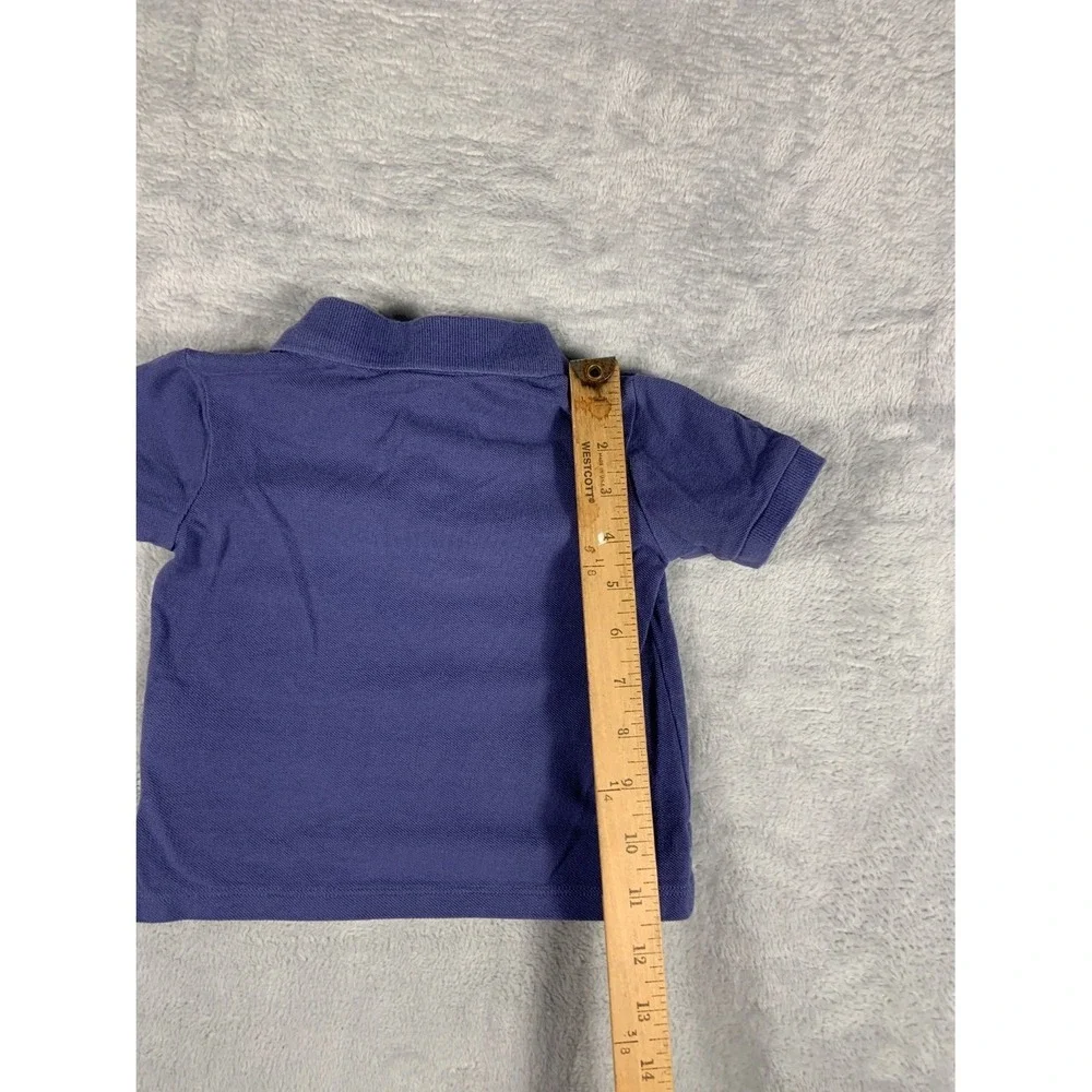 Polo Ralph Lauren Toddler Boys Short Sleeve Shirt Purple 18M 100% Cotton